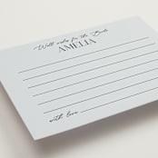 "Palmer" - Bridal Shower Insert Cards in Delphinium by Pixel and Hank - Detail