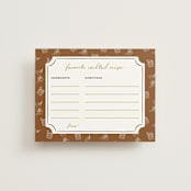 "Stock the Barware" - Bridal Shower Insert Cards in Olive by Erin German - Front