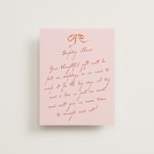 "Classique" - Bridal Shower Insert Cards in Poppy by Susan Zinader - Front