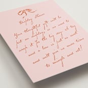 "Classique" - Bridal Shower Insert Cards in Poppy by Susan Zinader - Detail