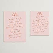 "Classique" - Bridal Shower Insert Cards in Poppy by Susan Zinader - With Invitation