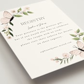 "Blossoms & Butterflies" - Bridal Shower Insert Cards in Blush by Susan Moyal - Detail