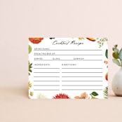 "Tropical Brunch" - Bridal Shower Insert Cards in Coral by Susan Moyal - Front