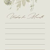 "Bridal Sprinkle" - Bridal Shower Insert Cards in Forest by Chris Griffith - Detail