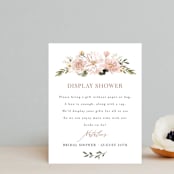 "Floral Wisp" - Bridal Shower Insert Cards in Rose by Susan Moyal - Front