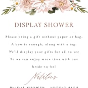 "Floral Wisp" - Bridal Shower Insert Cards in Rose by Susan Moyal - Detail
