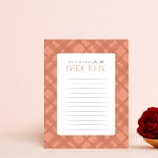 "Floral Tapestry" - Bridal Shower Insert Cards in Sunset by Robert and Stella - Front