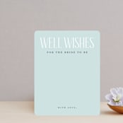 "Versatile" - Bridal Shower Insert Cards in Bluebell by Pixel and Hank - Front