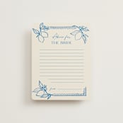 "Mediterraneo" - Bridal Shower Insert Cards in Cobalt by Pati Cascino - Front