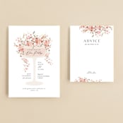 "Botanical Cheers" - Bridal Shower Insert Cards in Petal by Itsy Belle Studio - With Invitation