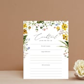"Briar" - Bridal Shower Insert Cards in Sunshine by Kate Ahn - Front