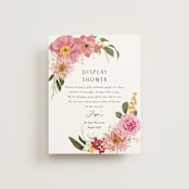 "Summer Fresh" - Bridal Shower Insert Cards in Coral by Susan Moyal - Front
