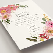 "Summer Fresh" - Bridal Shower Insert Cards in Coral by Susan Moyal - Detail