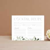 "Verde" - Bridal Shower Insert Cards in Meadow by Everett Paper Goods - Front