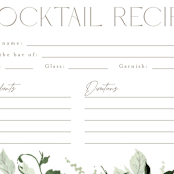 "Verde" - Bridal Shower Insert Cards in Meadow by Everett Paper Goods - Detail