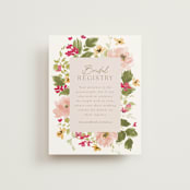 "Felicity" - Bridal Shower Insert Cards in Carnation by Everett Paper Goods - Front