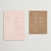 "Pretty in Pink" - Bridal Shower Insert Cards in Wildflower by Pixel and Hank - With Invitation