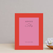 "Bold Stripes" - Bridal Shower Insert Cards in Strawberry by mo kelley - Front