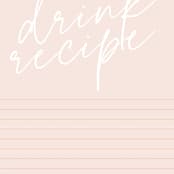 "Flower Cheers" - Bridal Shower Insert Cards in Blush by Baumbirdy - Detail