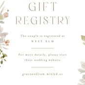 "Serene" - Bridal Shower Insert Cards in Champagne by Everett Paper Goods - Detail