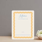 "Augusta" - Bridal Shower Insert Cards in Melon by Megan Davis - Front