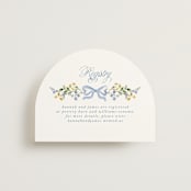 "Hand Painted" - Bridal Shower Insert Cards in Bluebell by Petra Kern - Front