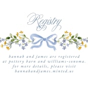 "Hand Painted" - Bridal Shower Insert Cards in Bluebell by Petra Kern - Detail