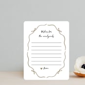 "Casual bows" - Bridal Shower Insert Cards in Snow by Alethea and Ruth - Front