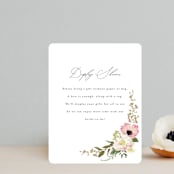 "Timeless Blooms" - Bridal Shower Insert Cards in Peony by Susan Moyal - Front