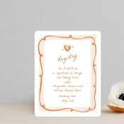 "Giardino" - Bridal Shower Insert Cards in Flame by Pati Cascino - Front