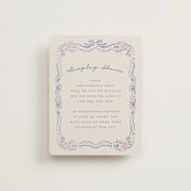 "Yay" - Bridal Shower Insert Cards in Jeans by Petra Kern - Front