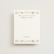 "Wild Flowers" - Bridal Shower Insert Cards in Meadow by Petra Kern - Front