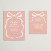 "cupolini" - Bridal Shower Insert Cards in Flamingo by chocomocacino - With Invitation