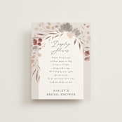 "Autumn Showers" - Bridal Shower Insert Cards in Maple Leaf by Nicoletta Savod - Front