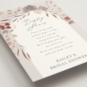 "Autumn Showers" - Bridal Shower Insert Cards in Maple Leaf by Nicoletta Savod - Detail