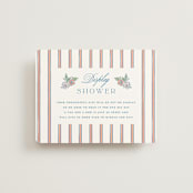 "Floral Frame Crest" - Bridal Shower Insert Cards in Peony by Erin German - Front
