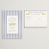 "Limoncello" - Bridal Shower Insert Cards in Capri by Tina Faselli - With Invitation