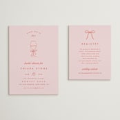 "Celebrate" - Bridal Shower Insert Cards in Resort by Kelly Schmidt - With Invitation