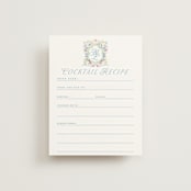 "wildflowers crest" - Bridal Shower Insert Cards in Flower Braid by Petra Kern - Front