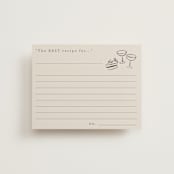 "Wedding Sketches" - Bridal Shower Insert Cards in Cement by Baumbirdy - Front