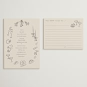 "Wedding Sketches" - Bridal Shower Insert Cards in Cement by Baumbirdy - With Invitation