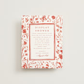 "Romantic Fields" - Bridal Shower Insert Cards in Scarlet by Teju Reval - Front
