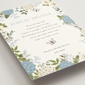 "Garden Love" - Bridal Shower Insert Cards in Periwinkle by Susan Moyal - Detail