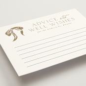 "Ribbon Wreath" - Bridal Shower Insert Cards in Bluebell by Leah Bisch - Detail