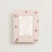"Romantic Roses" - Bridal Shower Insert Cards in Blush by Teju Reval - Front