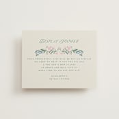 "Book Cover" - Bridal Shower Insert Cards in Evergreen by Petra Kern - Front