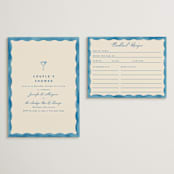 "Formal scallop" - Bridal Shower Insert Cards in Almalfi by Creo Study - With Invitation