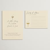 "A Little Shindig" - Bridal Shower Insert Cards in Champagne by mo kelley - With Invitation