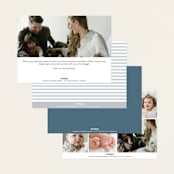 "photo stripes" - Birth Announcements in Steel Blue by Ana Sharpe - Back of Card Options