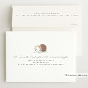 "Little Friends" - Birth Announcements in Buttercream by Vera Lim - FREE Recipient Addressing